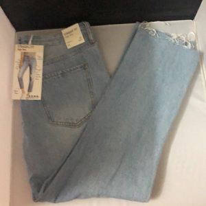 Straight fit high rise jean